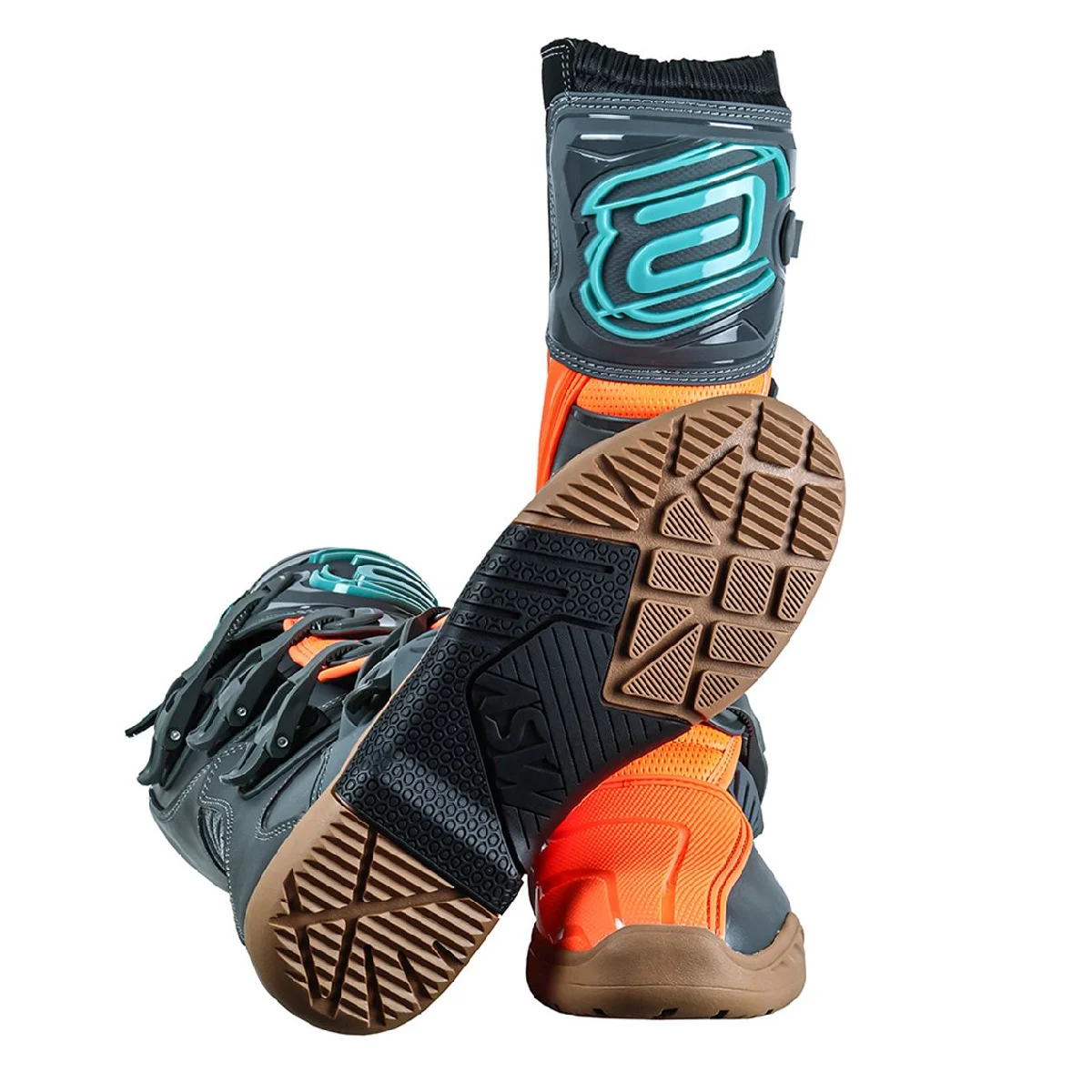 Bota ASW Image Enduro Cinza/Laranja/Acqua - Spinelli Motos Boutique